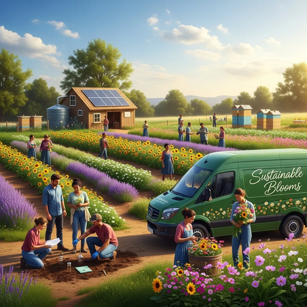 Duurzame bloemenkwekerij die samenwerkt met exclusivepresent